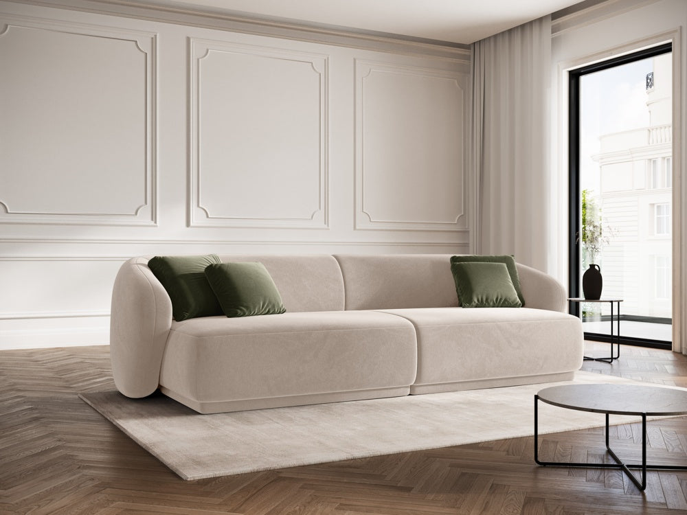 
Canapé design 4 places « Louis » - Velours Beige