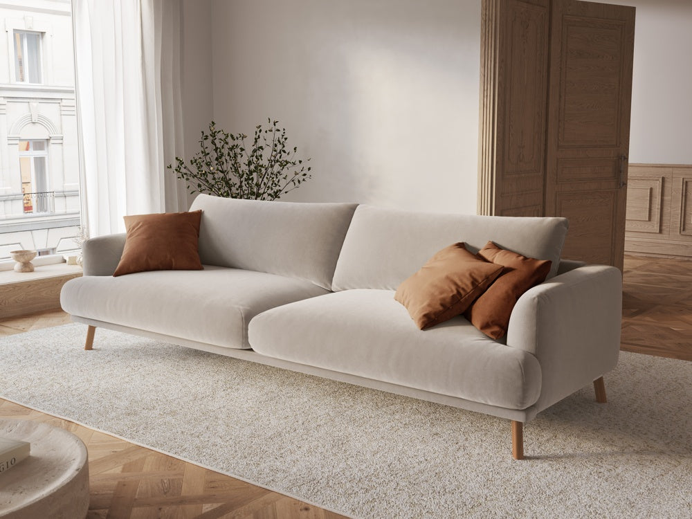 
4-seater designer sofa "Margot" - Velvet Beige