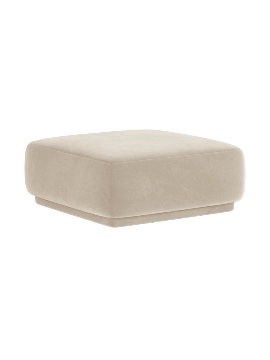 
Pouf design « Louis » - Velours Beige