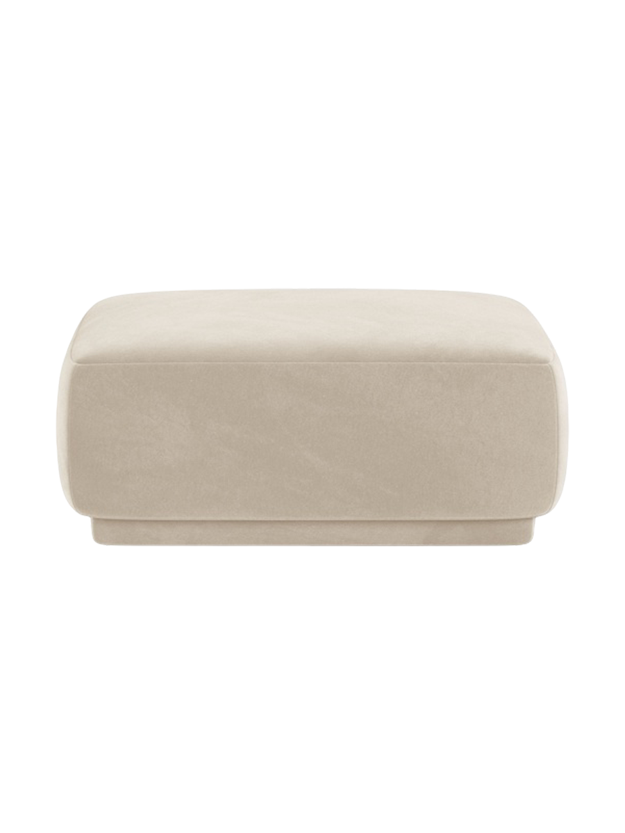 
Pouf design « Louis » - Velours Beige