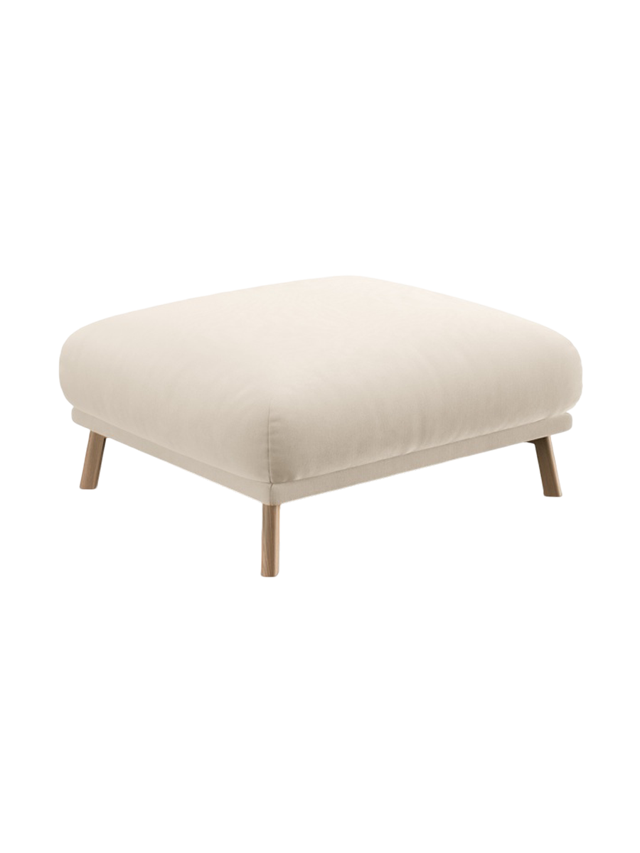 
Design ottoman "Margot" - Velvet Beige / 85 x 85 cm