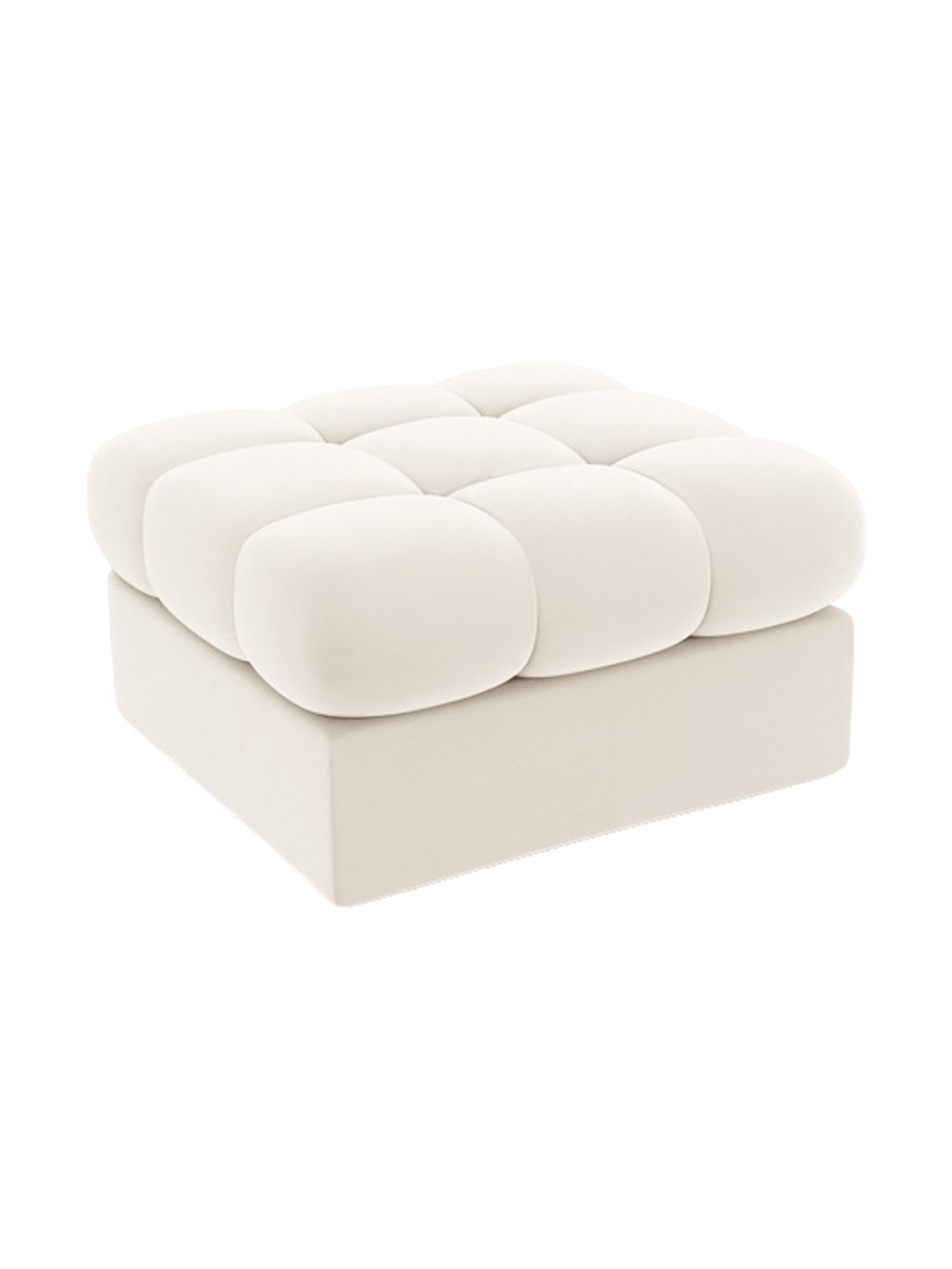 
Design Pouffe "Yohan" - Light Beige Velvet