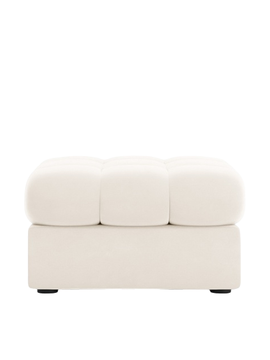 
Design Pouffe "Yohan" - Light Beige Velvet