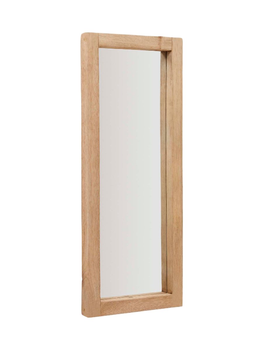 
Miroir mural design « Madeno » avec cadre en bois massif - 50 x 120 cm