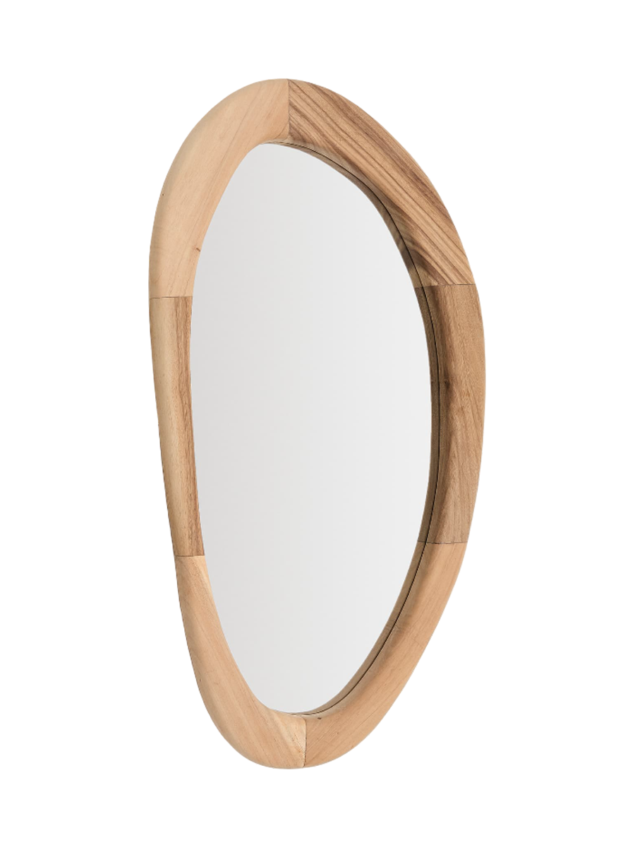 
Miroir mural design « Selemo » avec cadre en bois massif - 60 x 107 cm