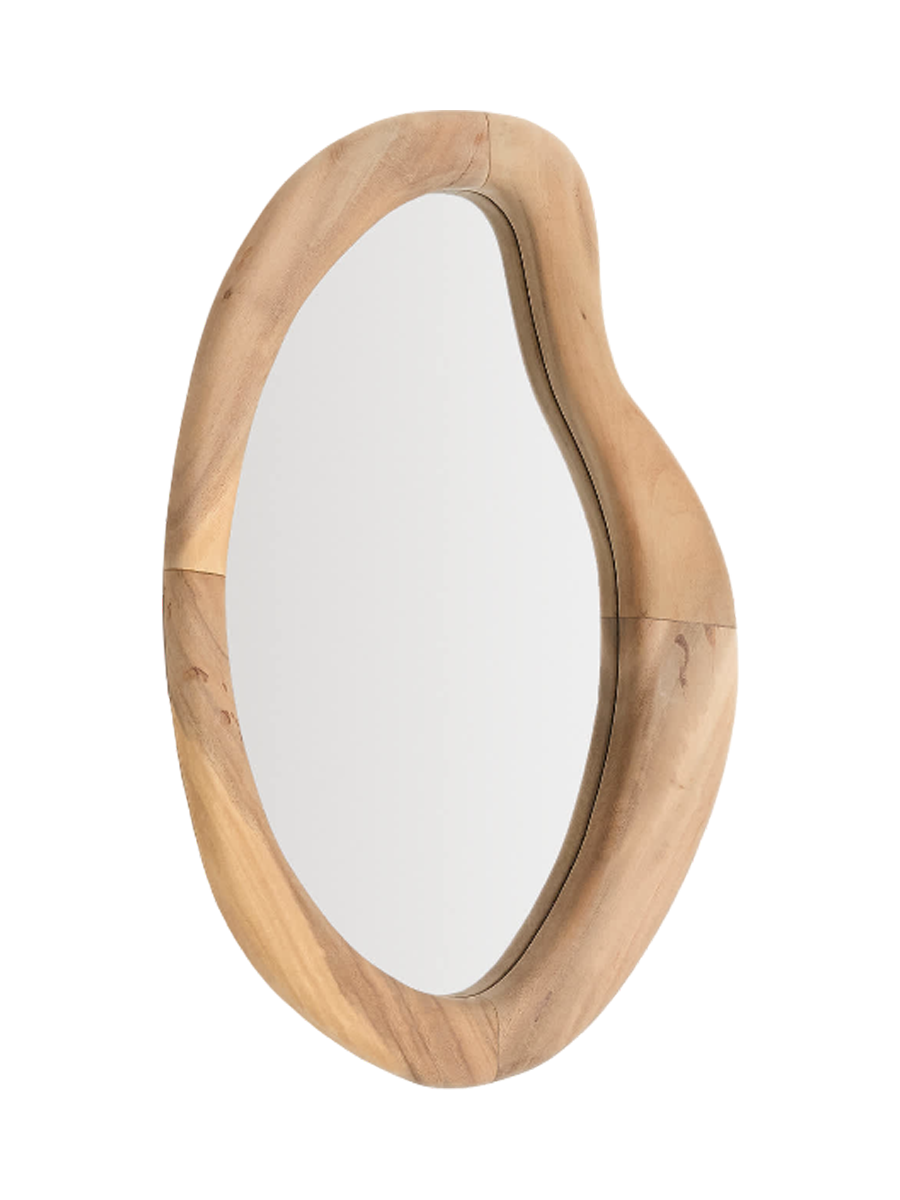 
Miroir mural design « Selemo » avec cadre en bois massif - 44 x 68 cm