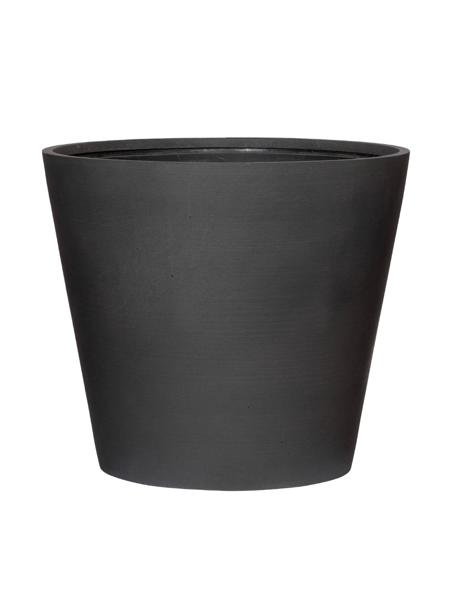 
High-quality indoor/outdoor planter "Refined Bucket" - Volcano Black