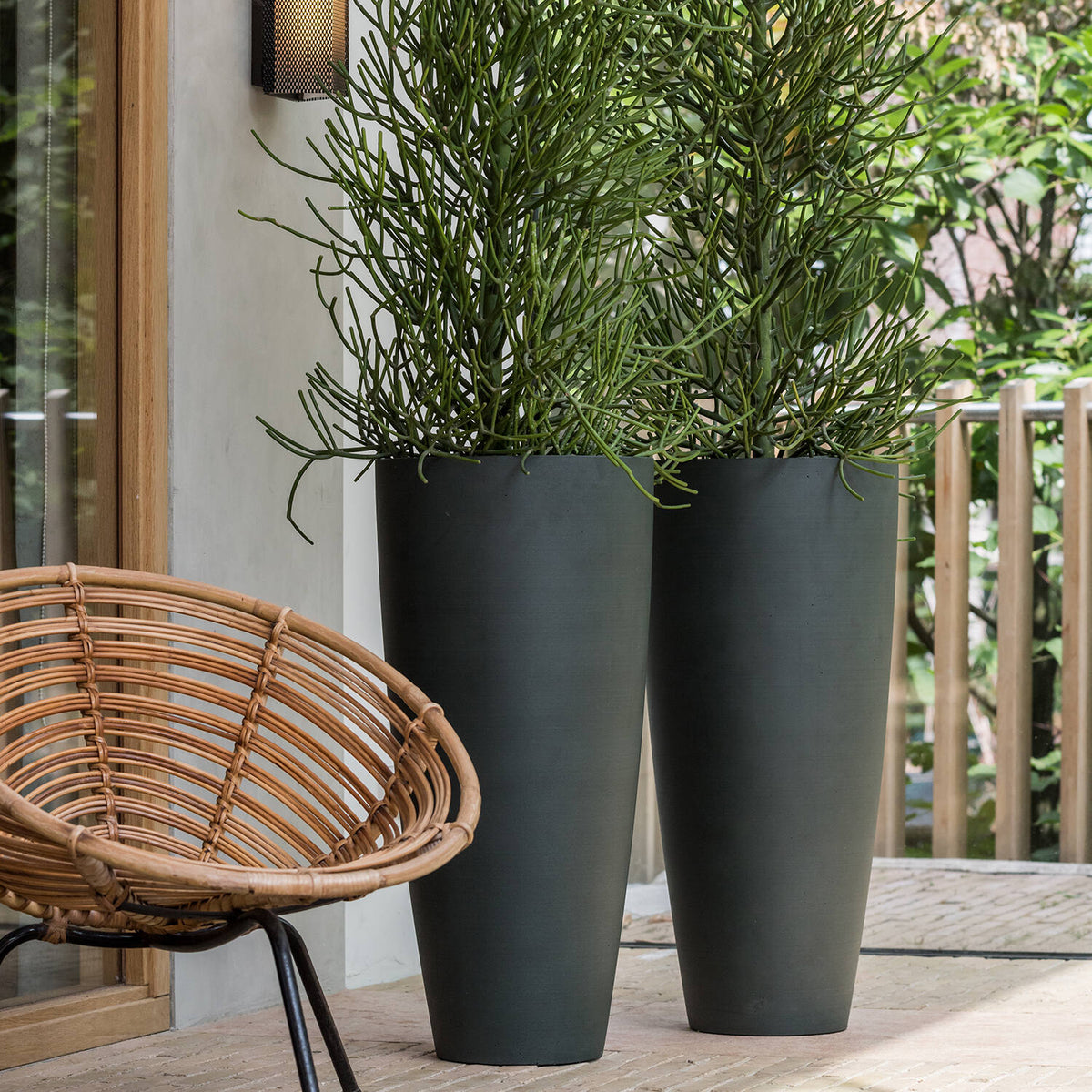 
Vaso per fiori di alta qualità per interni/esterni „Refined Dax“ - Verde pino / Ø 46.5 x Altezza 99 cm