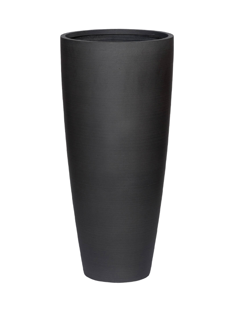 
Vaso per fiori di alta qualità per interni/esterni „Refined Dax“ - Vulkan Nero / Ø 37 x Altezza 80 cm