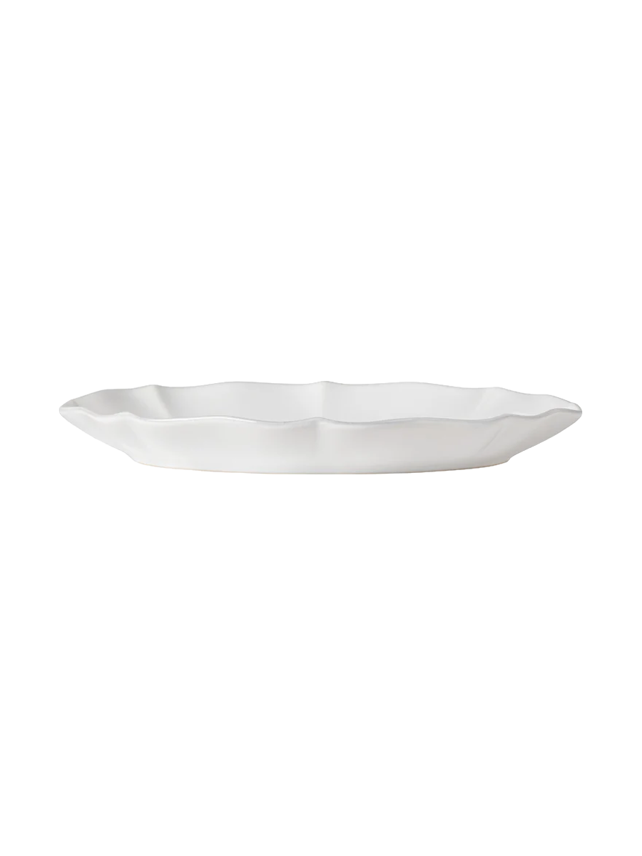 
Handmade Serving Platter "Rosa" - White / Medium