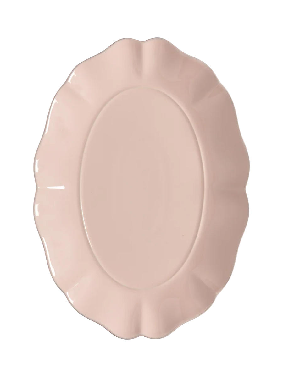 
Handmade Serving Platter "Rosa" - Pink / Large