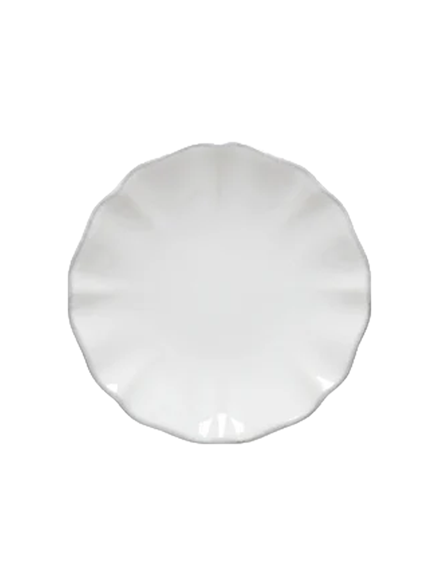 
Handmade Bread & Appetizer Plate "Rosa" - White