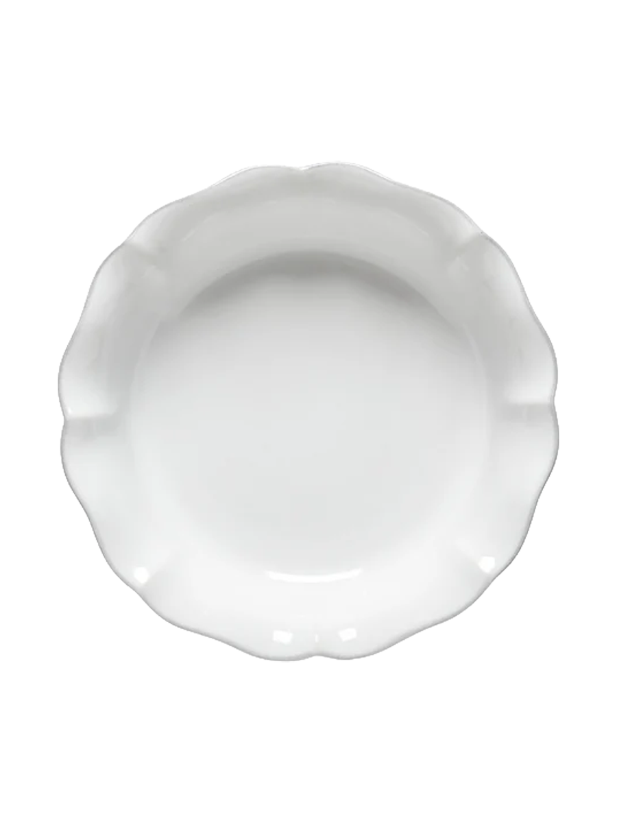 
Large, handcrafted "Rosa" soup & pasta plates - White