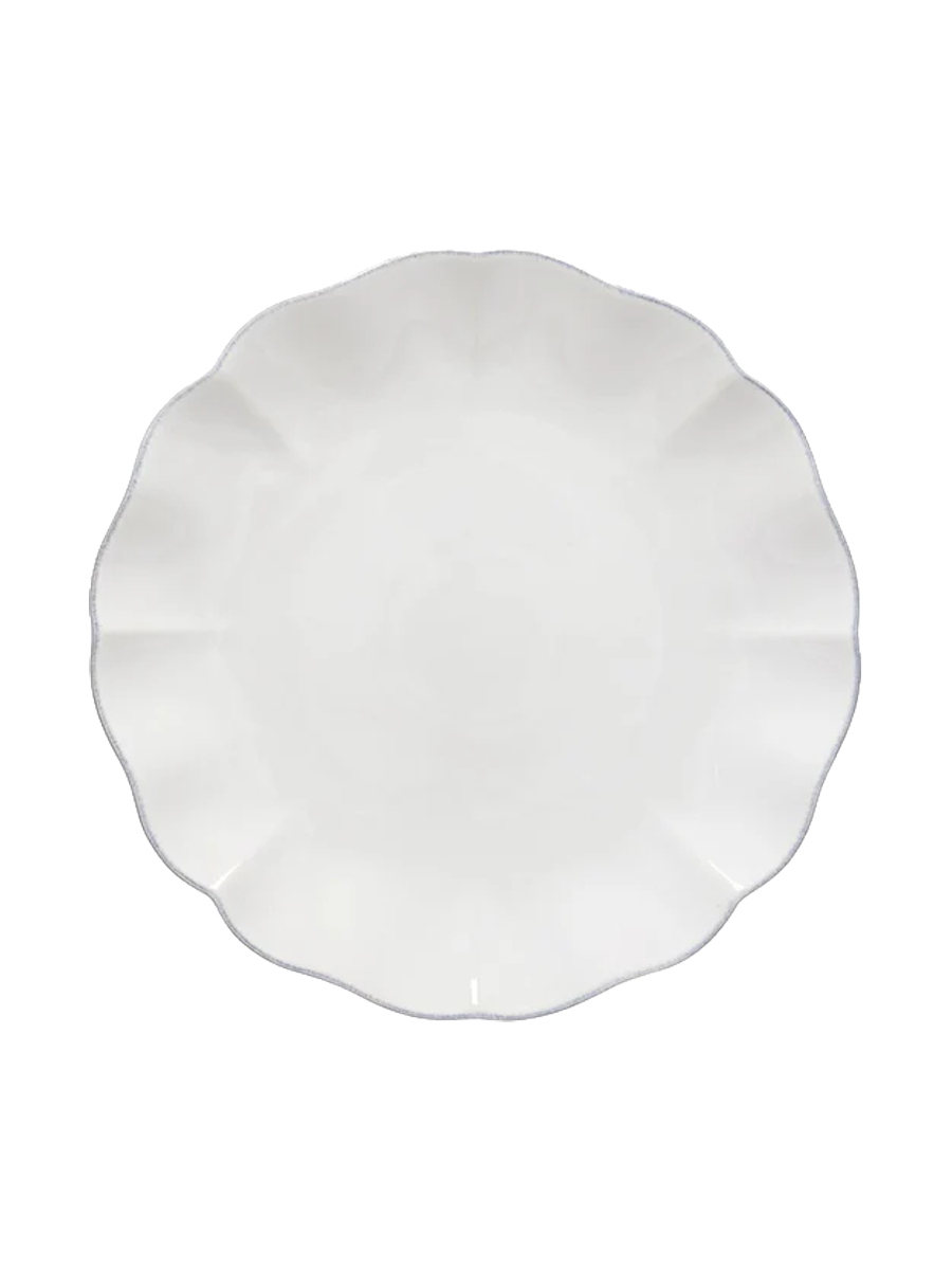 
Handmade Dinner Plate "Rosa" - White / Large