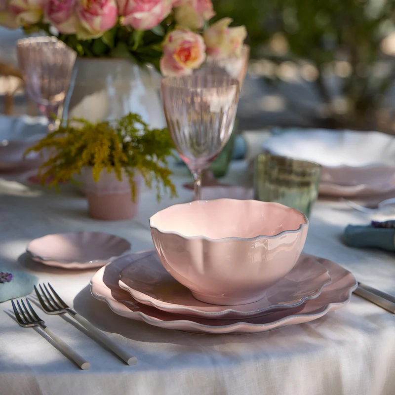 
Handmade Soup & Cereal Bowl "Rosa" - Pink