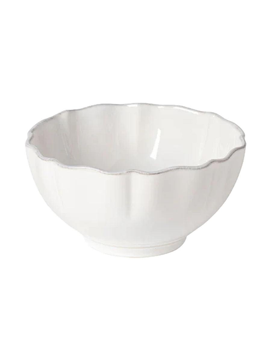 
Handmade Soup & Cereal Bowl "Rosa" - White