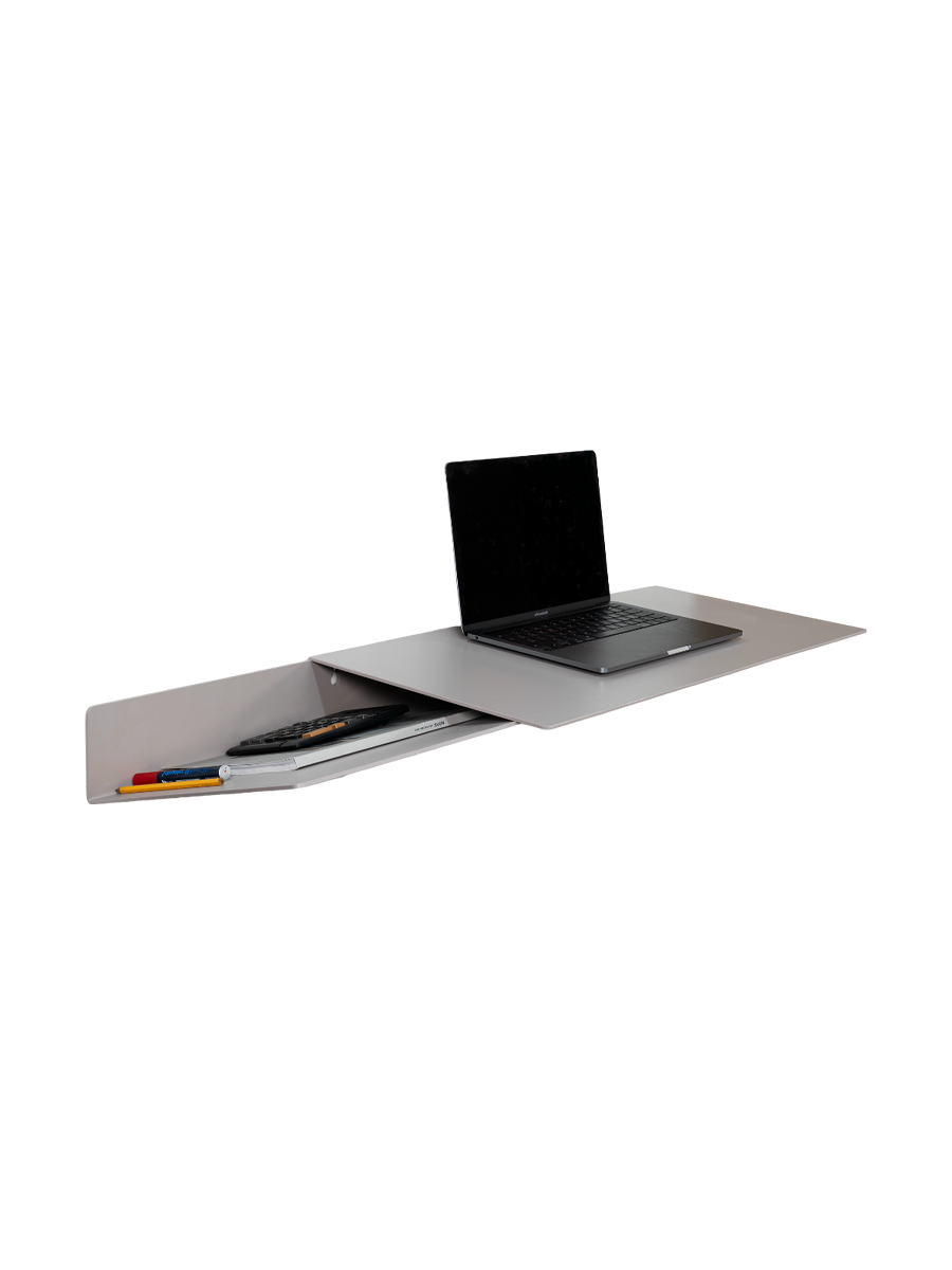 
Bureau pour ordinateur portable design « Drift » - Taupe soyeux