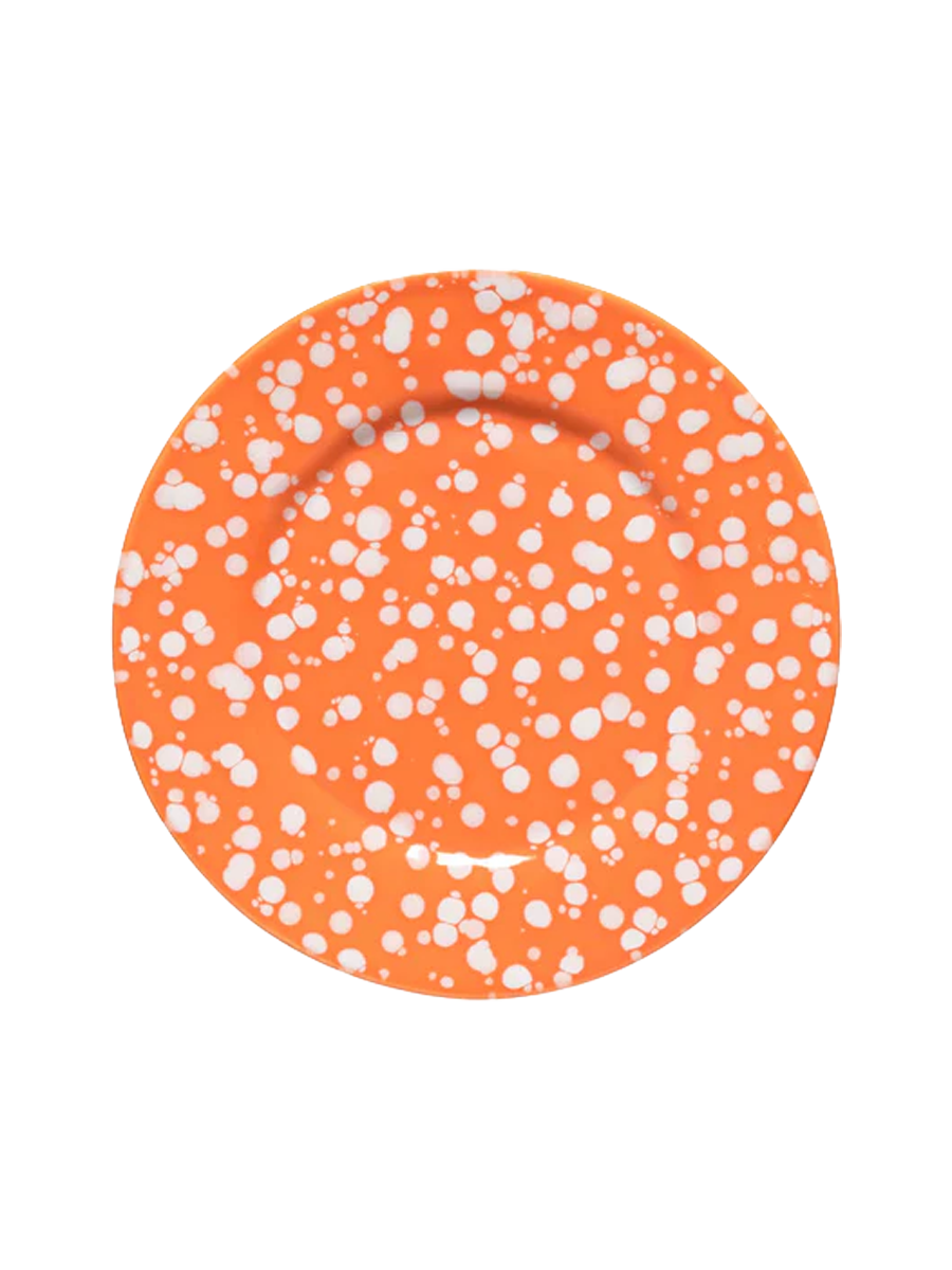 
Assiette à salade et à dessert artisanale « Rafaela » - Tangerine