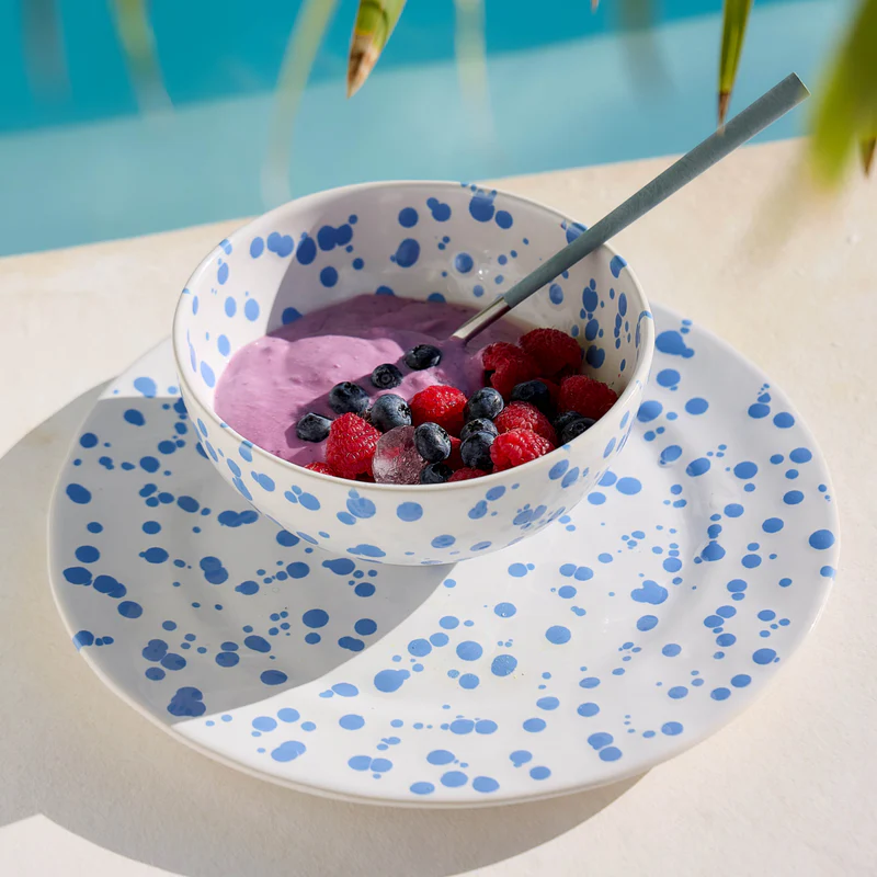 
Handcrafted Dinner Plate "Rafaela" - Kornblumenblau