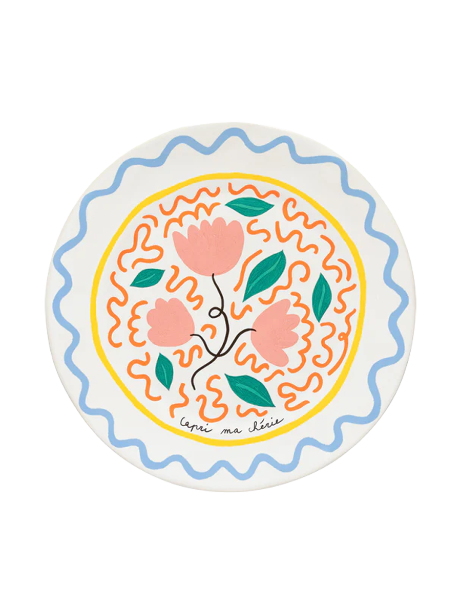 
Handmade Dinner Plate "Summer Bliss" - Tulip