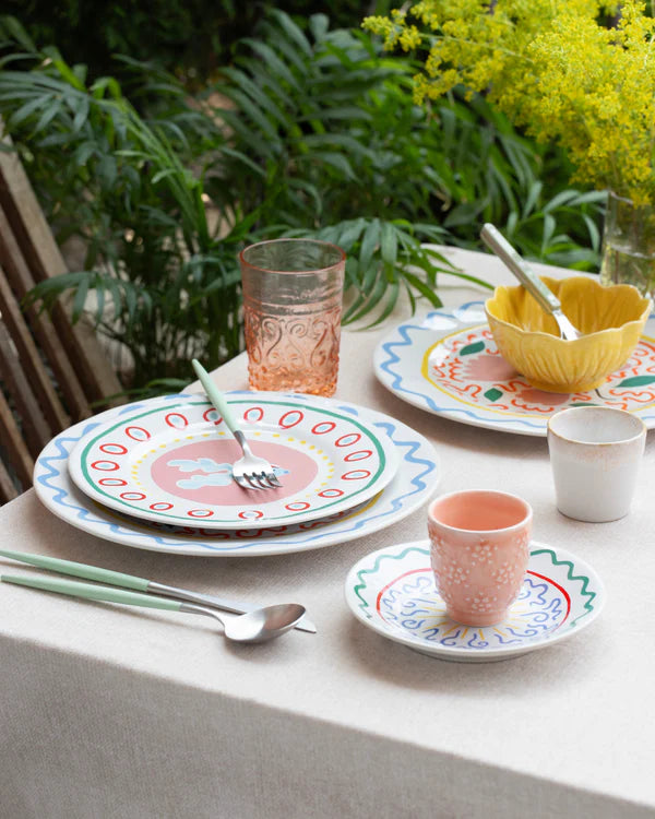 
Handmade Dinner Plate "Summer Bliss" - Tulip