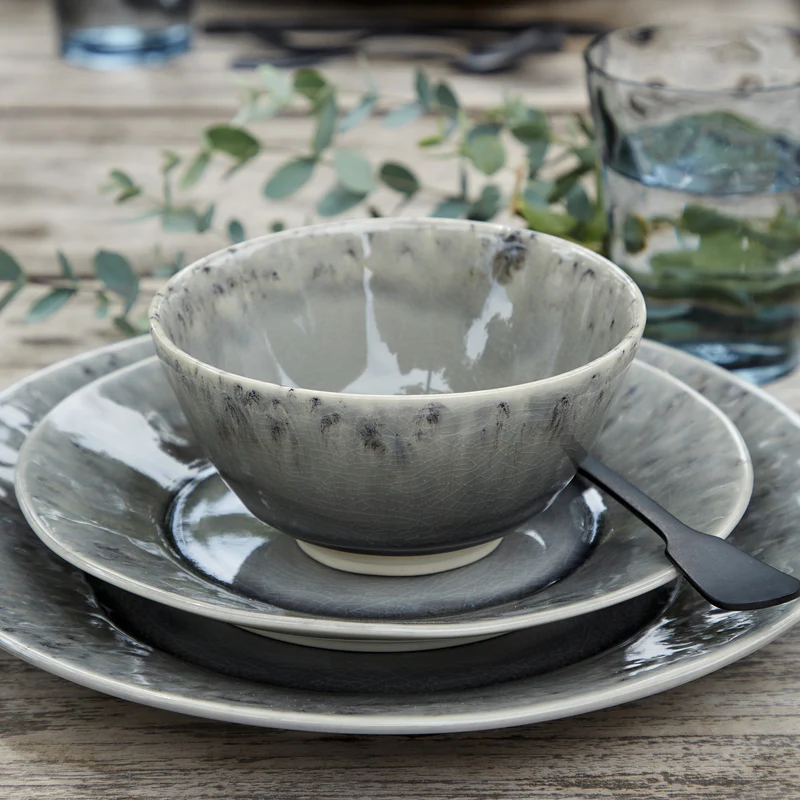 
Handcrafted Fruit Bowl "Madeira" - Grey / Large