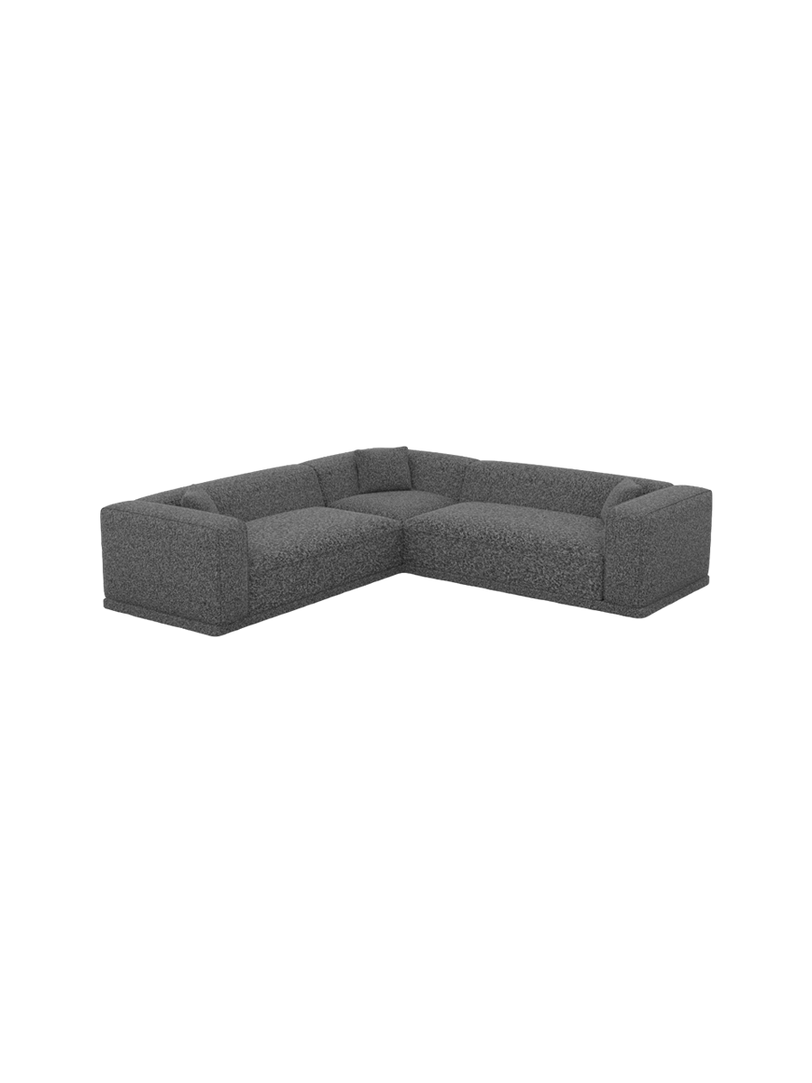
5-Sitzer Design Ecksofa „Bellara“ mit Bouclé-Bezug - Bouclé Graphit
