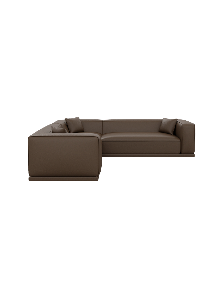 
5-Sitzer Design Echtleder Ecksofa „Bellara“ - Echtleder Beige