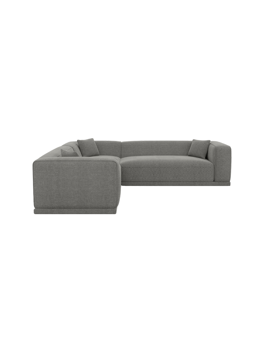 
5-Sitzer Design Ecksofa „Bellara“ mit Strukturstoff-Bezug - Strukturstoff Anthrazit