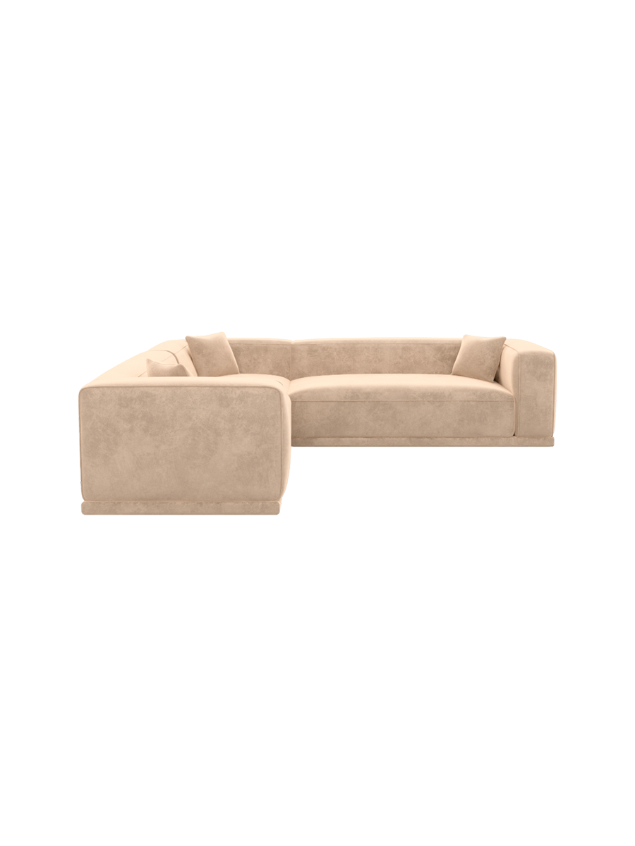 
5-Sitzer Design Ecksofa „Bellara“ mit Samtbezug - Samtbezug Königsblau