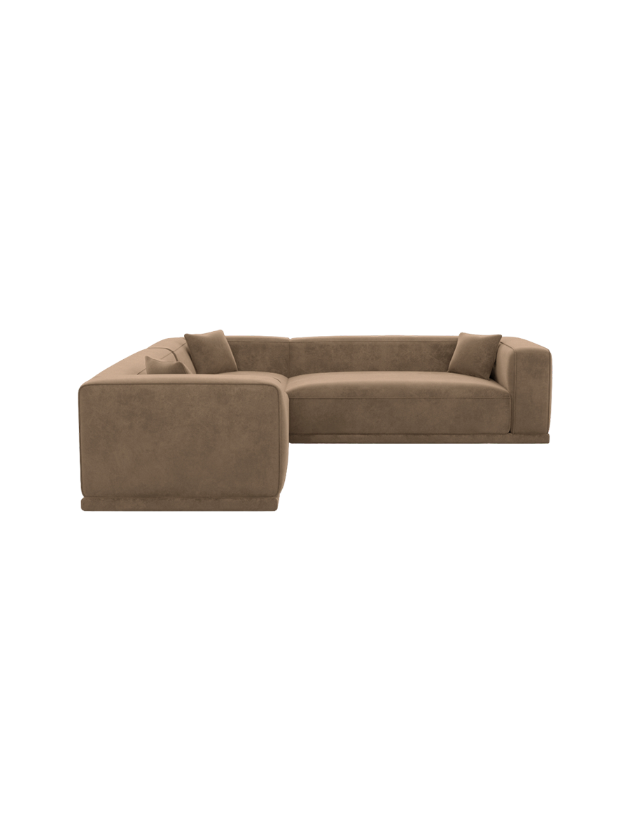 
5-Sitzer Design Ecksofa „Bellara“ mit Samtbezug - Samtbezug Königsblau