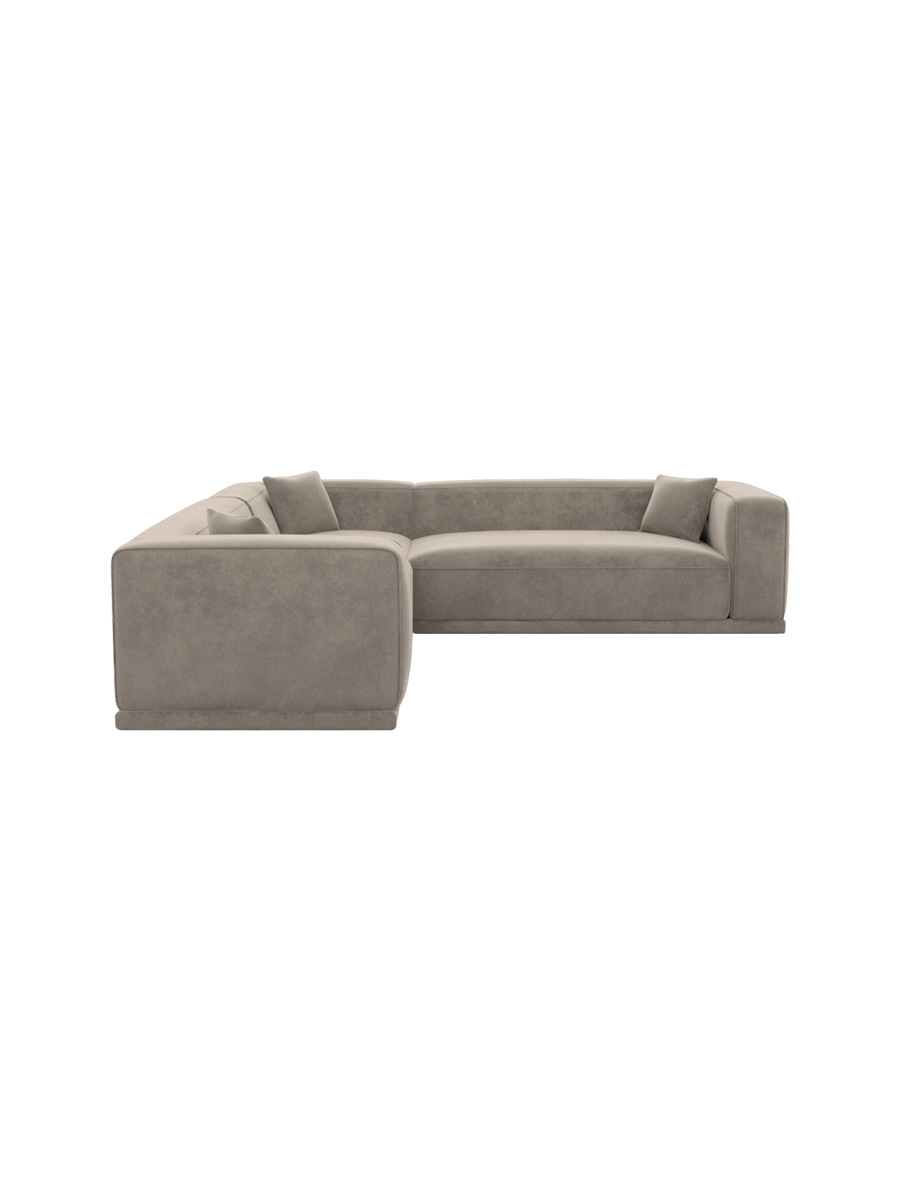 
5-Sitzer Design Ecksofa „Bellara“ mit Samtbezug - Samtbezug Königsblau