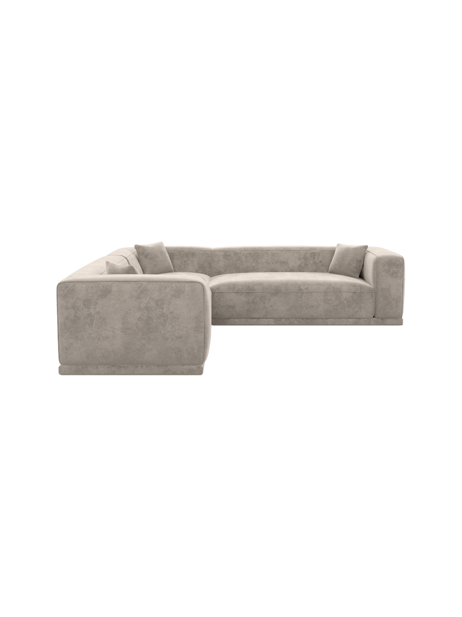 
5-Sitzer Design Ecksofa „Bellara“ mit Samtbezug - Samtbezug Königsblau