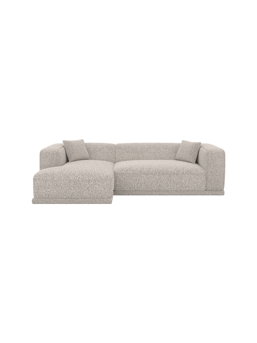 
4-Sitzer Design Ecksofa „Bellara“ mit Bouclé-Bezug - Bouclé Graphit / Eckteil rechts