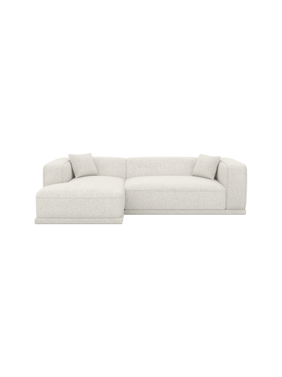 
4-Sitzer Design Ecksofa „Bellara“ mit Bouclé-Bezug - Bouclé Graphit / Eckteil rechts