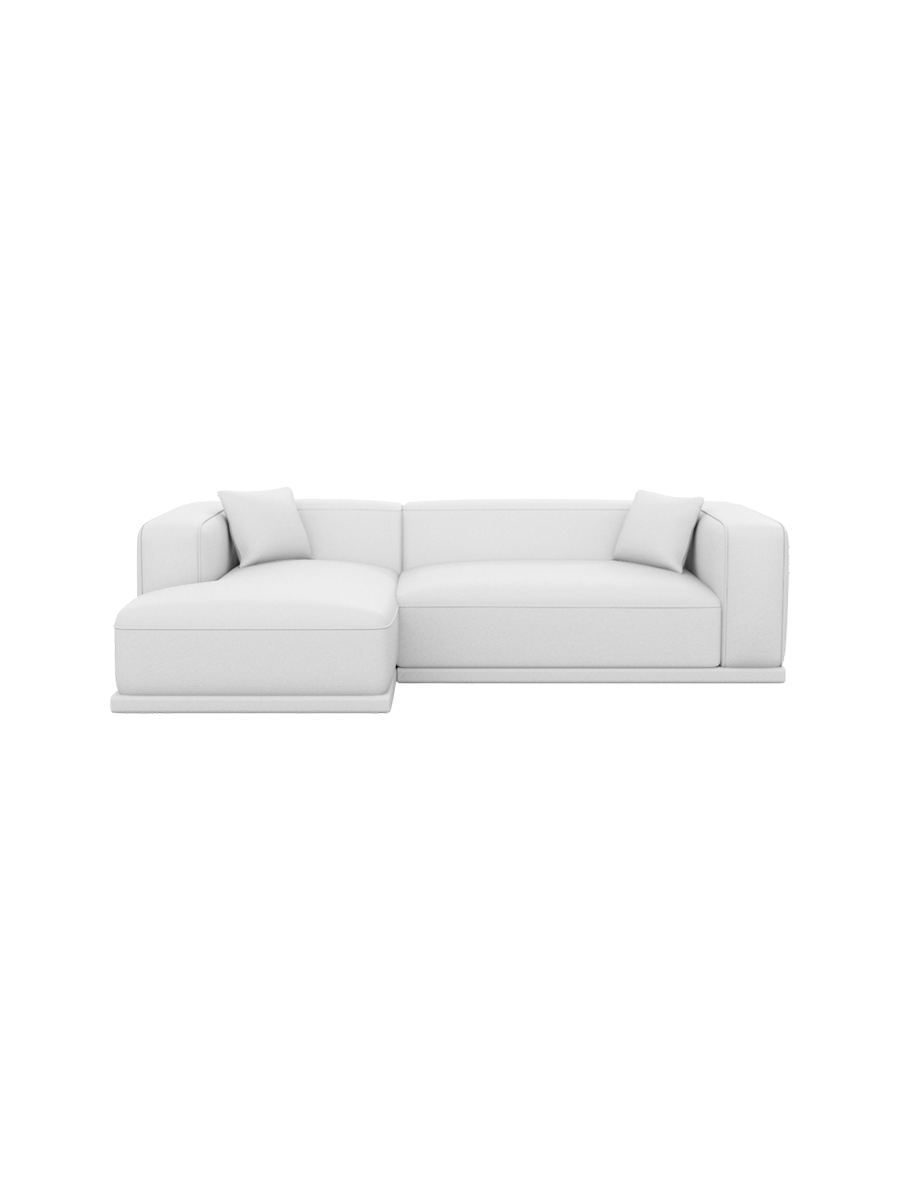 
4-Sitzer Design Echtleder Ecksofa „Bellara“ - Echtleder Beige / Eckteil rechts