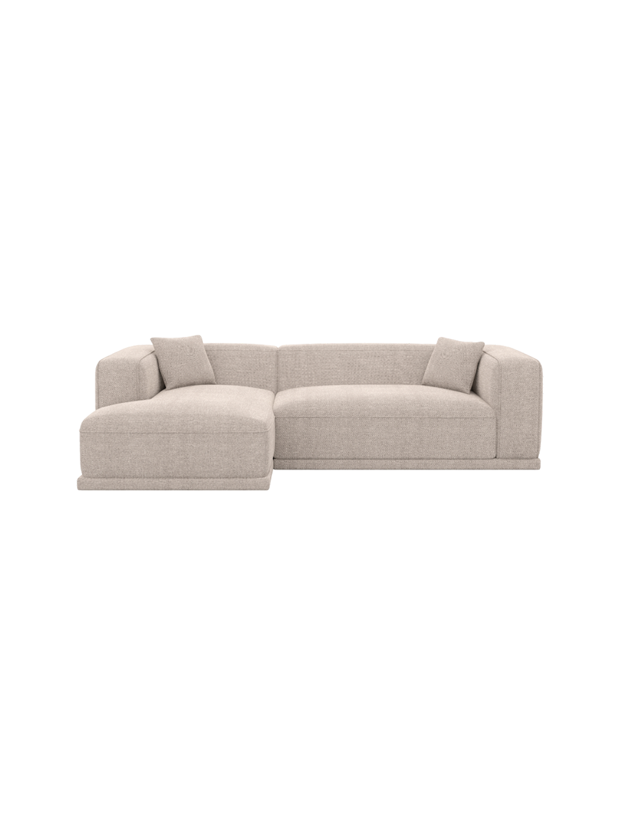 
4-Sitzer Design Ecksofa „Bellara“ mit Strukturstoff-Bezug - Strukturstoff Anthrazit / Eckteil rechts