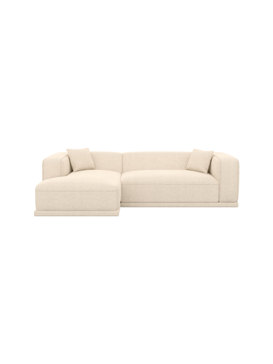 
4-Sitzer Design Ecksofa „Bellara“ mit Strukturstoff-Bezug - Strukturstoff Anthrazit / Eckteil rechts