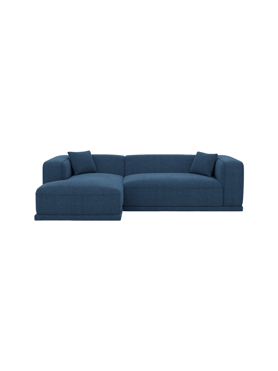 
4-Sitzer Design Ecksofa „Bellara“ mit Strukturstoff-Bezug - Strukturstoff Anthrazit / Eckteil rechts
