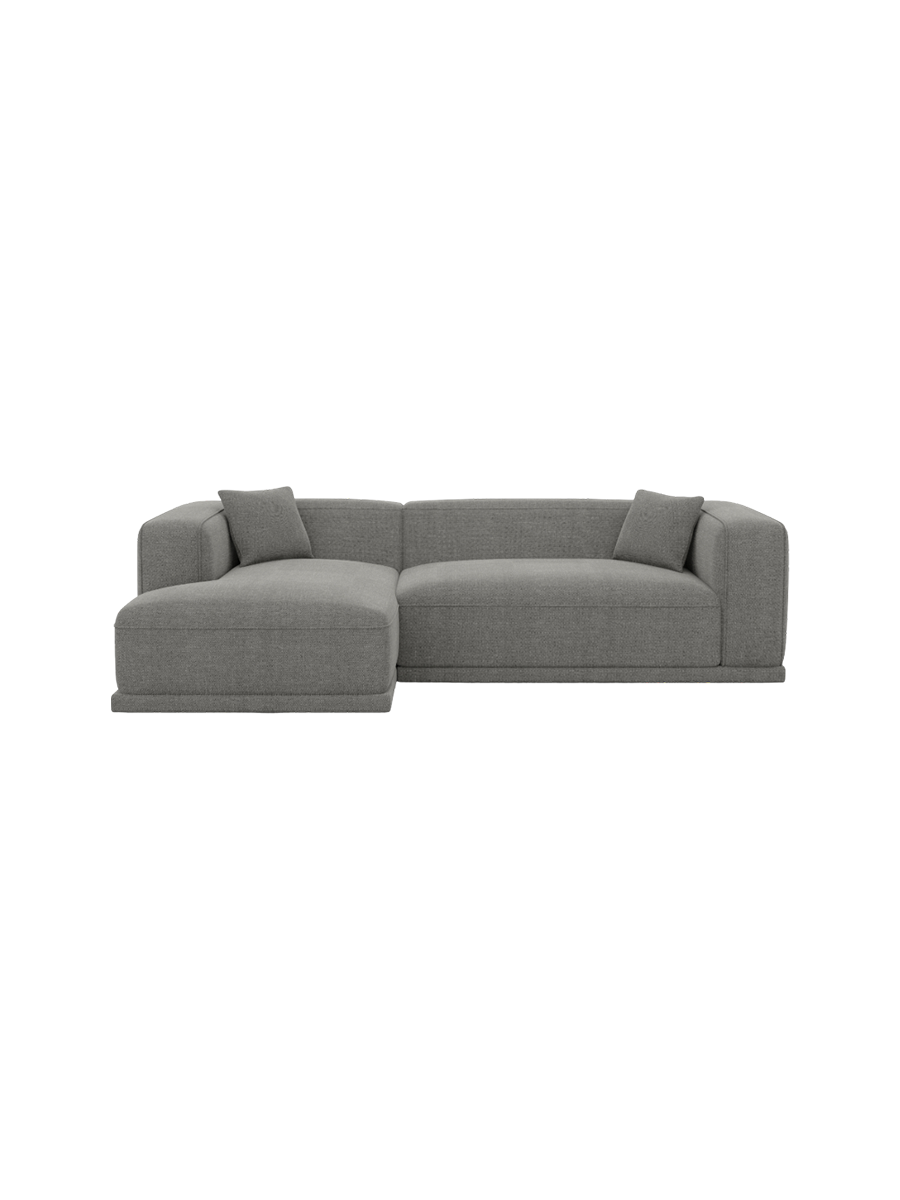 
4-Sitzer Design Ecksofa „Bellara“ mit Strukturstoff-Bezug - Strukturstoff Anthrazit / Eckteil rechts