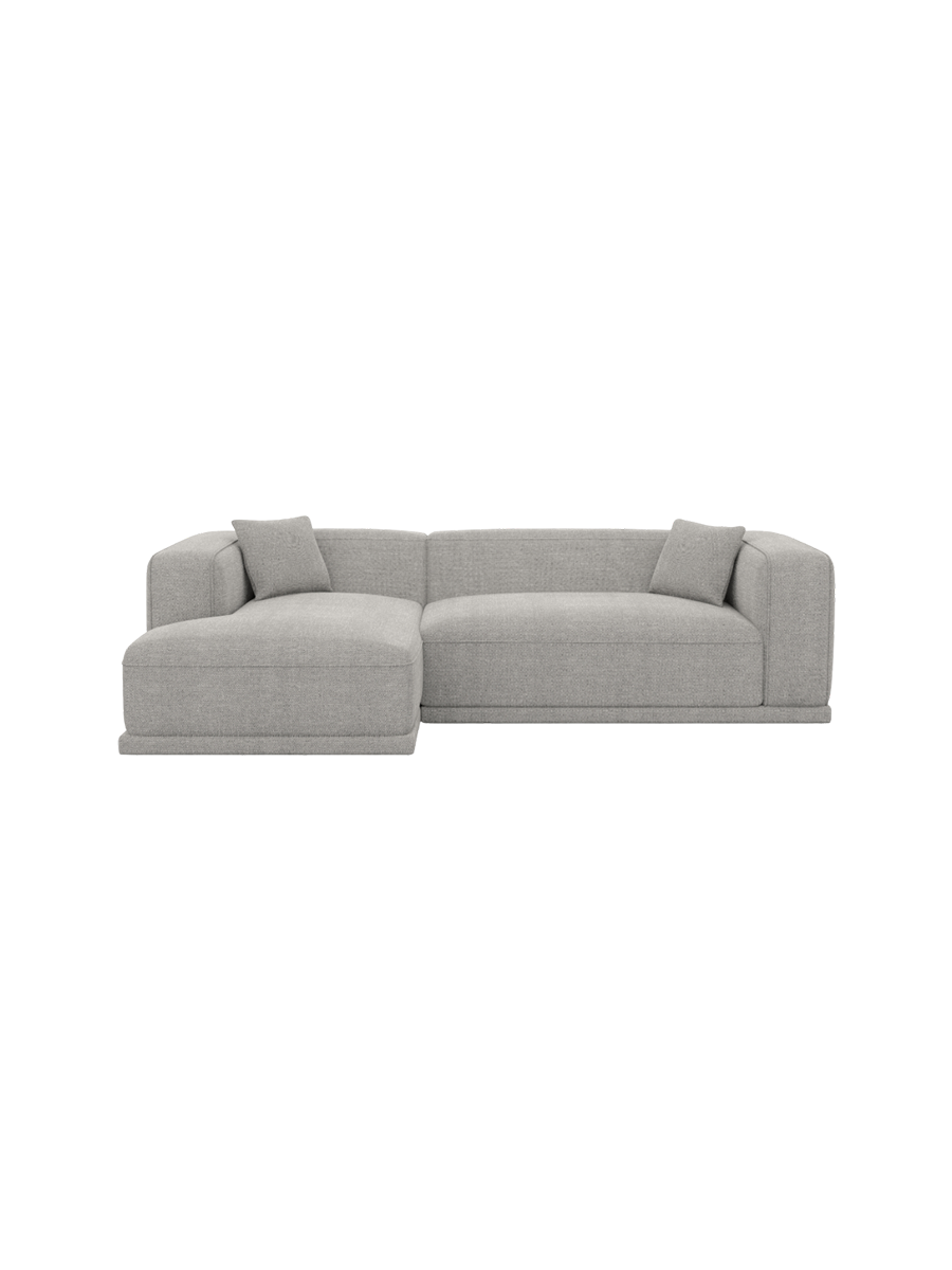 
4-Sitzer Design Ecksofa „Bellara“ mit Strukturstoff-Bezug - Strukturstoff Anthrazit / Eckteil rechts