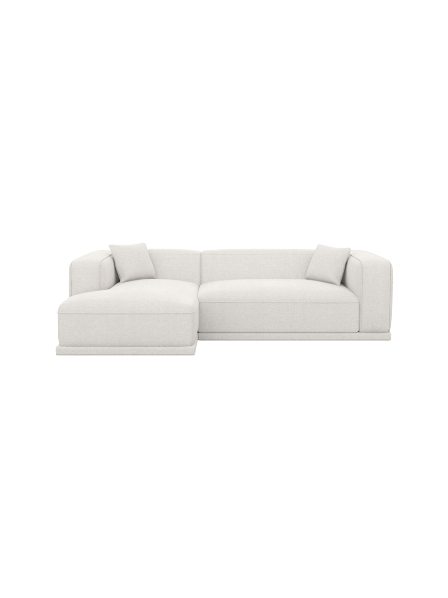 
4-Sitzer Design Ecksofa „Bellara“ mit Strukturstoff-Bezug - Strukturstoff Anthrazit / Eckteil rechts