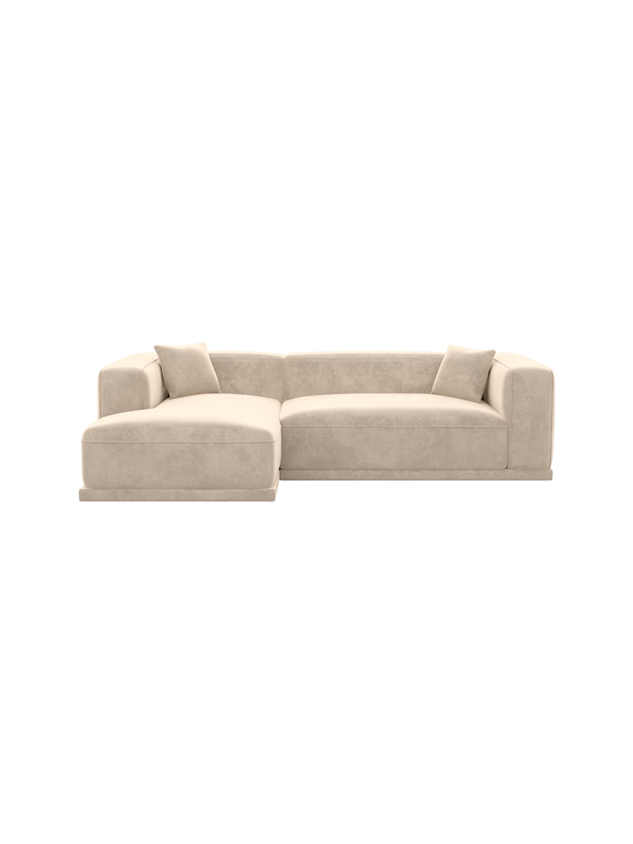 
4-Sitzer Design Ecksofa „Bellara“ mit Samtbezug - Samtbezug Königsblau / Eckteil rechts