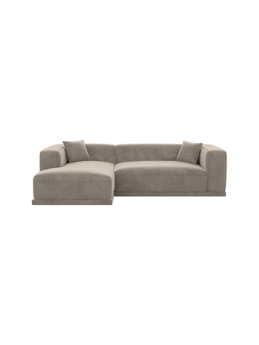 
4-Sitzer Design Ecksofa „Bellara“ mit Samtbezug - Samtbezug Königsblau / Eckteil rechts