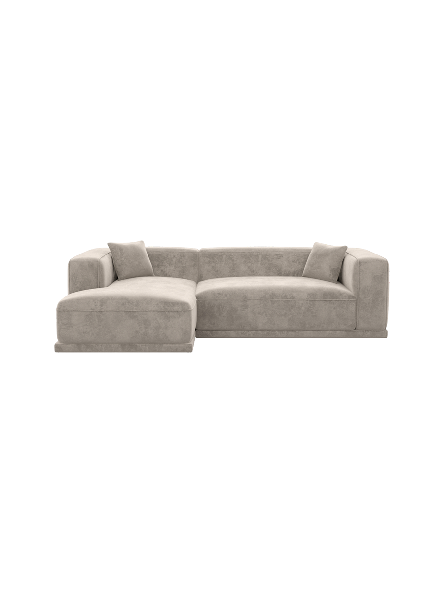 
4-Sitzer Design Ecksofa „Bellara“ mit Samtbezug - Samtbezug Königsblau / Eckteil rechts