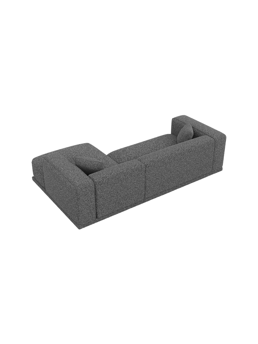 
4-Sitzer Design Ecksofa „Bellara“ mit Bouclé-Bezug - Bouclé Graphit / Eckteil rechts