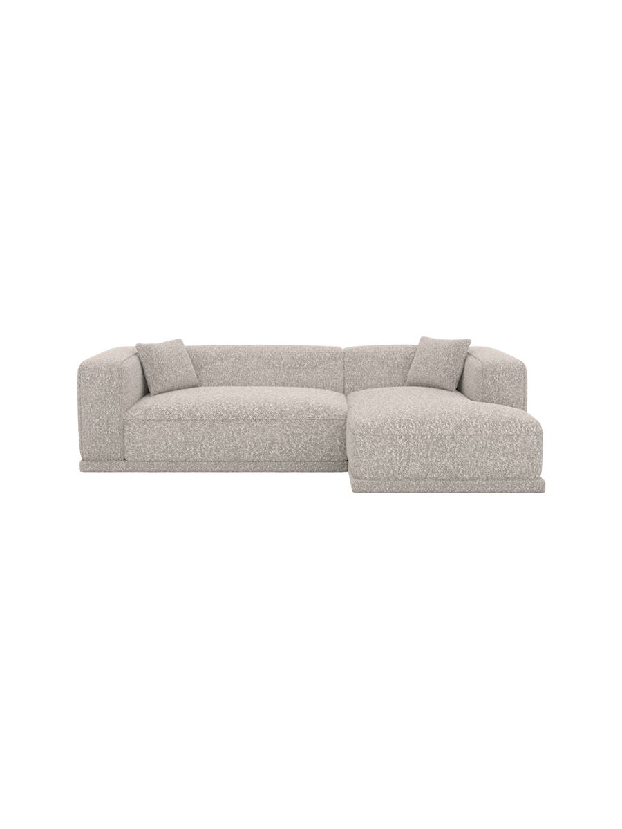 
4-Sitzer Design Ecksofa „Bellara“ mit Bouclé-Bezug - Bouclé Graphit / Eckteil rechts