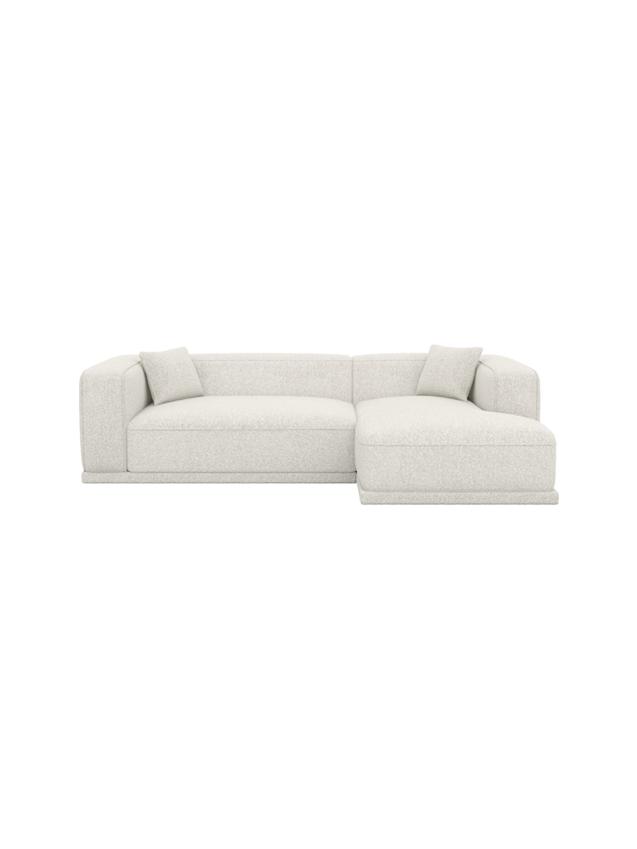 
4-Sitzer Design Ecksofa „Bellara“ mit Bouclé-Bezug - Bouclé Graphit / Eckteil rechts