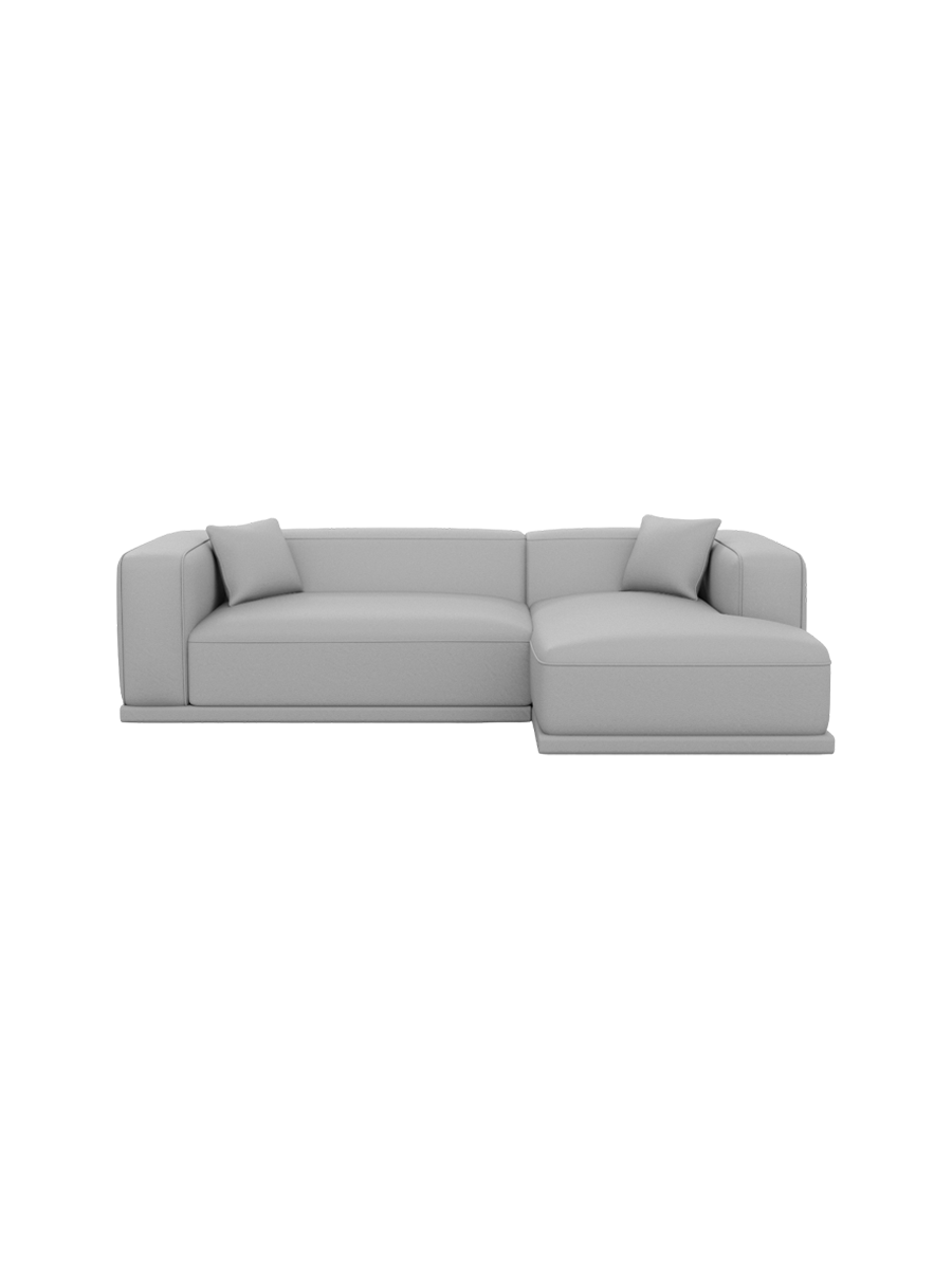 
4-Sitzer Design Echtleder Ecksofa „Bellara“ - Echtleder Beige / Eckteil rechts