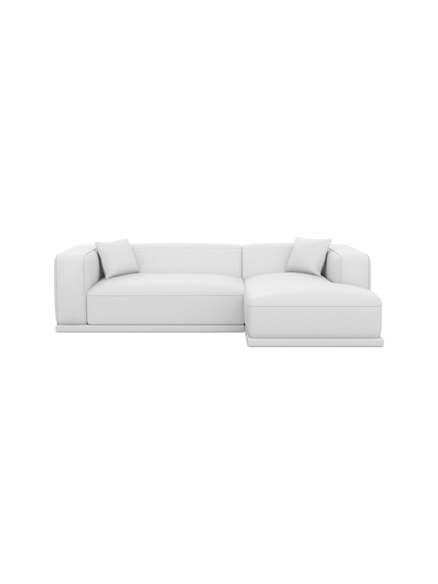 
4-Sitzer Design Echtleder Ecksofa „Bellara“ - Echtleder Beige / Eckteil rechts